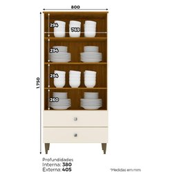 Cristaleira Ágata Off White Nature – Henn - 2 Cristaleira Ágata Off White Nature – Henn - 2