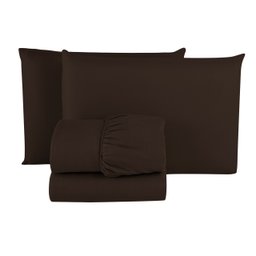 Jogo de Lençol Casal Queen com Elástico Microfibra Premium 04 Peças Jogo de Cama Box 30cm Altura:tab - 1