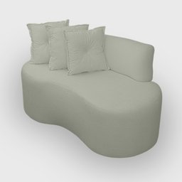 Sofá Pequeno Orgânico 2 Lugares Living 145 Cm Sala Recepção Clinica Consultório Bouclé - Menta - 3