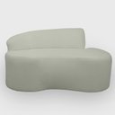 Ver imagem 6 de Sofá Pequeno Orgânico 2 Lugares Living 145 Cm Sala Recepção Clinica Consultório Bouclé - Menta