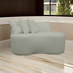 Sofá Pequeno Orgânico 2 Lugares Living 145 Cm Sala Recepção Clinica Consultório Bouclé - Menta - 4