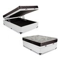 Ver imagem 1 de Cama Box Baú Casal + Colchão Espuma D33 com EPS Acolchões Suede 70x138x188:Branco