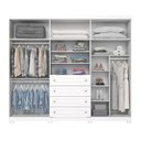 Ver imagem 4 de Guarda-Roupa Casal 6 Portas 4 Gavetas com Pés Nova York Espresso Móveis Branco/ HP