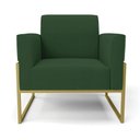 Ver imagem 3 de Poltrona Base Industrial Alta Dourado Marisa Veludo Verde D03 - D’Rossi
