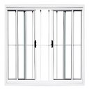 Ver imagem 1 de Janela de Alumínio Branco Vitro de Correr 4 Folhas com Grade Cmc Linha Modular- 1.00 (l) X 1.20 (a)