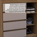 Ver imagem 6 de Cômoda Uni com Sapateira 1 Porta 4 Gavetas Luciane Avelã Pf/cinammon Pf
