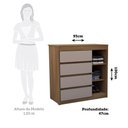 Ver imagem 3 de Cômoda Uni com Sapateira 1 Porta 4 Gavetas Luciane Avelã Pf/cinammon Pf