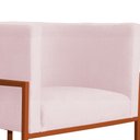 Ver imagem 6 de Kit 02 Poltrona Luana Luxo Suede Rosa Bebê Base Bronze - Fm