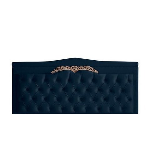 Cabeceira de Cama Box Painel Barcelona Queen 160 Cm Retro Capitonê Botão Encapados Suede Azul Marinh