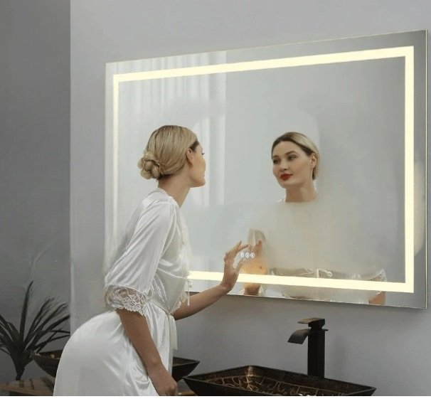 Espelho Ada com Iluminação e Desembaçador  Touch 80x60cm