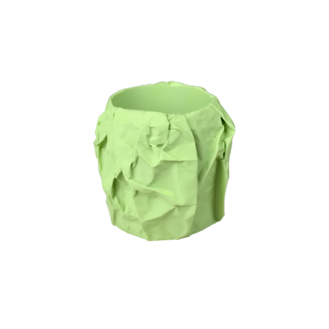 Vaso Decorativo Papel Amassado Naidex Home- Verde Matte