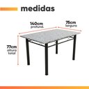 Ver imagem 3 de Conjunto de Mesa Sala de Jantar Tampo Granito 6 Cadeiras Atlanta