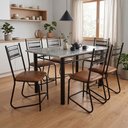 Ver imagem 2 de Conjunto de Mesa Sala de Jantar Tampo Granito 6 Cadeiras Atlanta