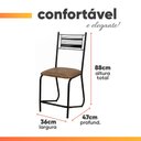Ver imagem 4 de Conjunto de Mesa Sala de Jantar Tampo Granito 6 Cadeiras Atlanta