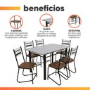 Ver mais imagens de Conjunto de Mesa Sala de Jantar Tampo Granito 6 Cadeiras Atlanta