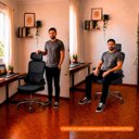 Ver imagem 7 de Kit 8 Cadeiras Diretor Atenas Ergonômica Suporte Lombar Apoio Cabeça Ajustável Preta
