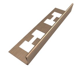 Perfil "l", Aço Inox 304, Escovado, Bronze - 2 X 12 X 2000 Mm - 1