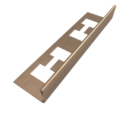 Perfil "l", Aço Inox 304, Escovado, Bronze - 2 X 12 X 2000 Mm