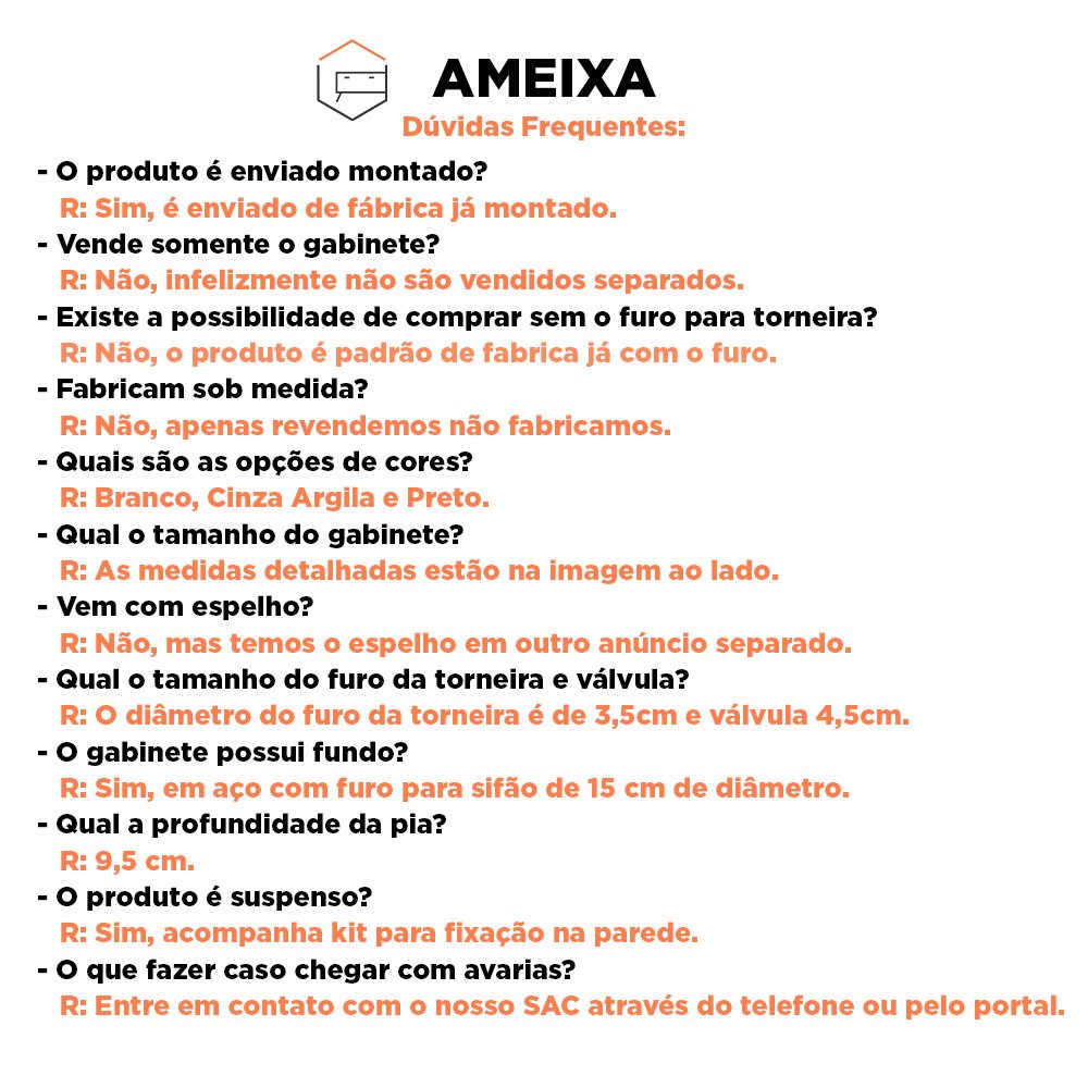 Gabinete para Banheiro em Aço 3 Gavetas Ameixa Preto - Cozimax - 6