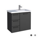 Ver imagem 5 de Gabinete para Banheiro em Aço 3 Gavetas Ameixa Preto - Cozimax