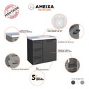 Ver imagem 4 de Gabinete para Banheiro em Aço 3 Gavetas Ameixa Preto - Cozimax