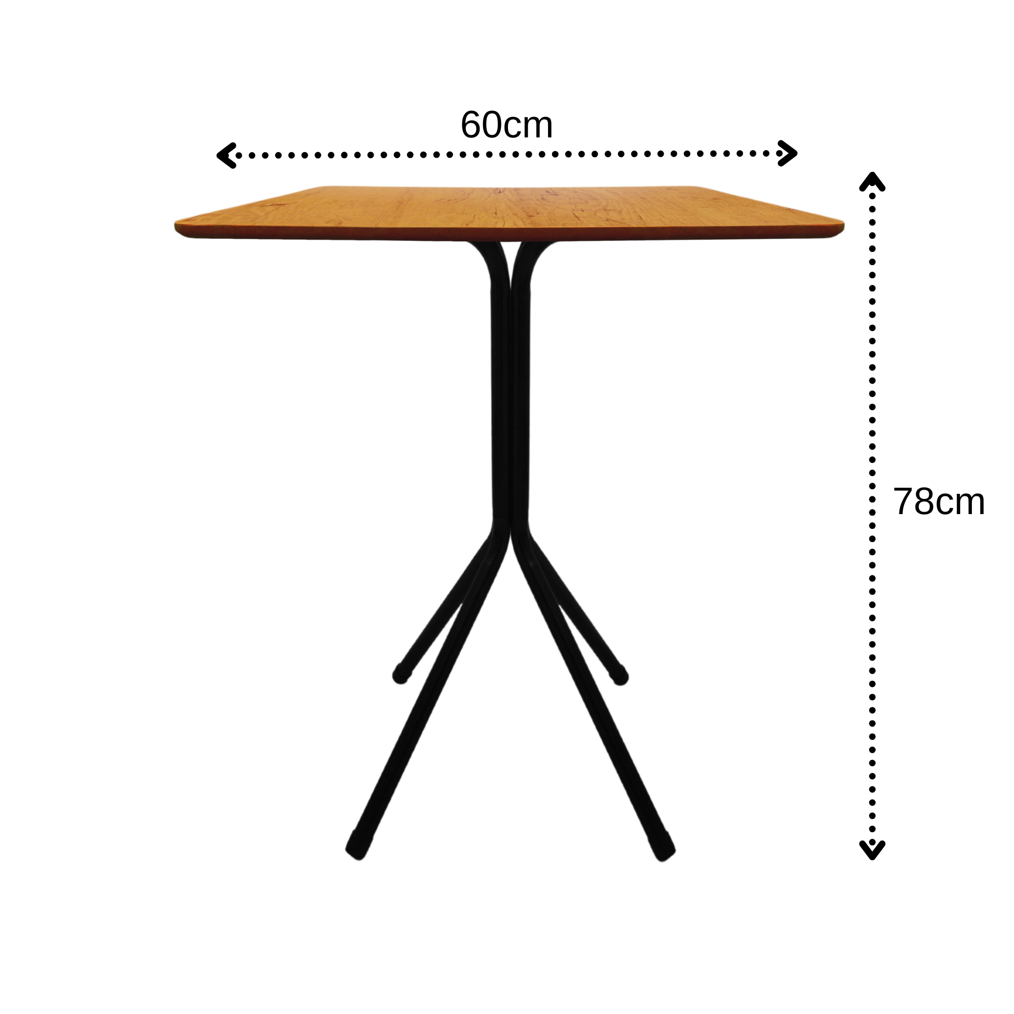 Mesa Bistrô Baixa Estrutura Aço Tampo Mdf Cozinha Bar Quadra Mel - 2