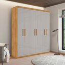 Ver imagem 1 de Guarda Roupa 3 Gavetas e 6 Portas Chade Naturalle Off White