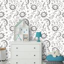 Ver imagem 1 de Papel de Parede Infantil - Lua, Sol e Estrelas 1 Arte Destaque 3 Metros