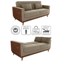 Ver mais imagens de Sofa Cama 2 Lugares 203 Cm Veludo Maserati Corino Marrom Claro Whisk Milani Store
