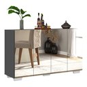 Ver imagem 3 de Aparador Buffet 4 Portas com Espelho e Pés Quadrados Vegas