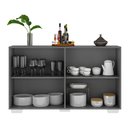 Ver imagem 6 de Aparador Buffet 4 Portas com Espelho e Pés Quadrados Vegas