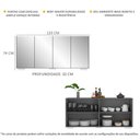 Ver imagem 4 de Aparador Buffet 4 Portas com Espelho e Pés Quadrados Vegas