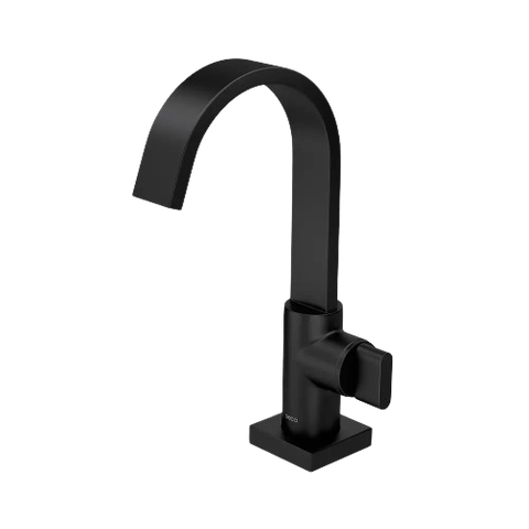 Torneira Lavatorio Mesa Bica Alta Dn15 Polo Black Matte 1198.bl33.mt Deca