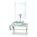 Ver imagem 2 de GABINETE DE VIDRO PARA BANHEIRO 60CM AC CUBA QUADRADA BRANCO FULL
