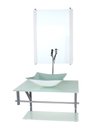 Ver imagem 2 de GABINETE DE VIDRO PARA BANHEIRO 60CM AC CUBA QUADRADA BRANCO FULL