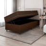 Cama Box Baú Solteiro Colchão Espuma D33 88x188x60cm Marrom - 6