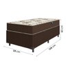 Cama Box Baú Solteiro Colchão Espuma D33 88x188x60cm Marrom - 5