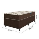 Ver imagem 5 de Cama Box Baú Solteiro Colchão Espuma D33 88x188x60cm Marrom