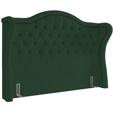 Cabeceira Cama Box Casal 195 Cm P05 Lisboa Bouclê Verde - Lyam Decor