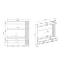 Ver imagem 7 de Painel para TV até 65 Polegadas 150cm MDP com Portas Basculantes Madeirado Preto Multimóveis