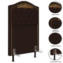 Ver imagem 3 de Cabeceira Cama Box Solteiro 90cm com Calçadeira Baú Imperial J02 Corano Marrom Escuro