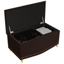 Ver imagem 4 de Cabeceira Cama Box Solteiro 90cm com Calçadeira Baú Imperial J02 Corano Marrom Escuro