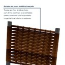 Ver imagem 5 de Kit 4 Cadeiras de Jantar Estofadas Corino Mariana Marrom Prata/Marrom/Carvalho