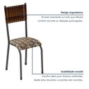 Ver imagem 7 de Kit 4 Cadeiras de Jantar Estofadas Corino Mariana Marrom Prata/Marrom/Carvalho