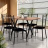 Conjunto Sala De Jantar Com 6 Cadeiras Preto Colt Shop Jm - 1