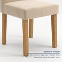 Ver imagem 7 de Conjunto de Mesa de Jantar 4 Lugares Lyra 120x80cm MDF Cinamomo e Off White