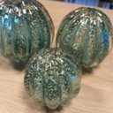 Ver imagem 3 de Esfera Murano Azul com Dourado Tamanho m (10x10cm) | Casa Del Grande