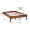 Cama Turca Queen Pés Luiz Xv 60831 em Madeira Maciça Hannover Linz Móveis - 4