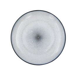 Jogo com 4 Pratos Sobremesa em Porcelana Preto e Branco - 1