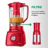 Liquidificador Turbo Power 2,2 Litros com Filtro Mondial Vermelho 220v - 5